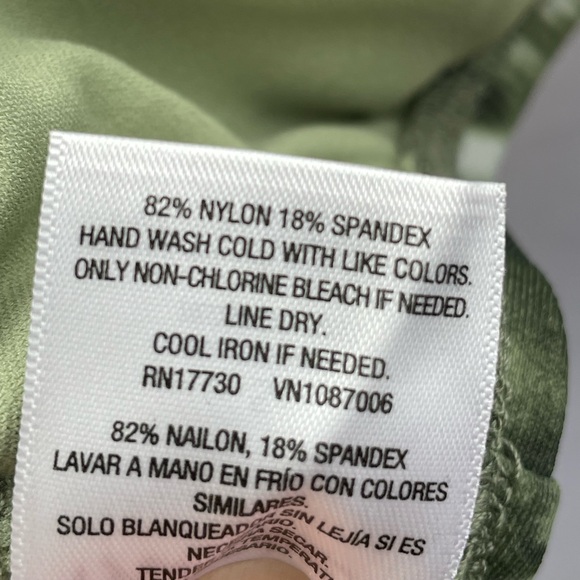 3/$20 Mossimo high neck army olive green bikini top size small - Picture 11 of 12